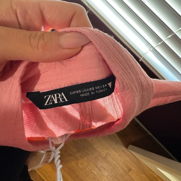 ZARA - WOMEN’S FLOWY KNOTTED SHIRT - SIZE XS - Picture 3 of 9